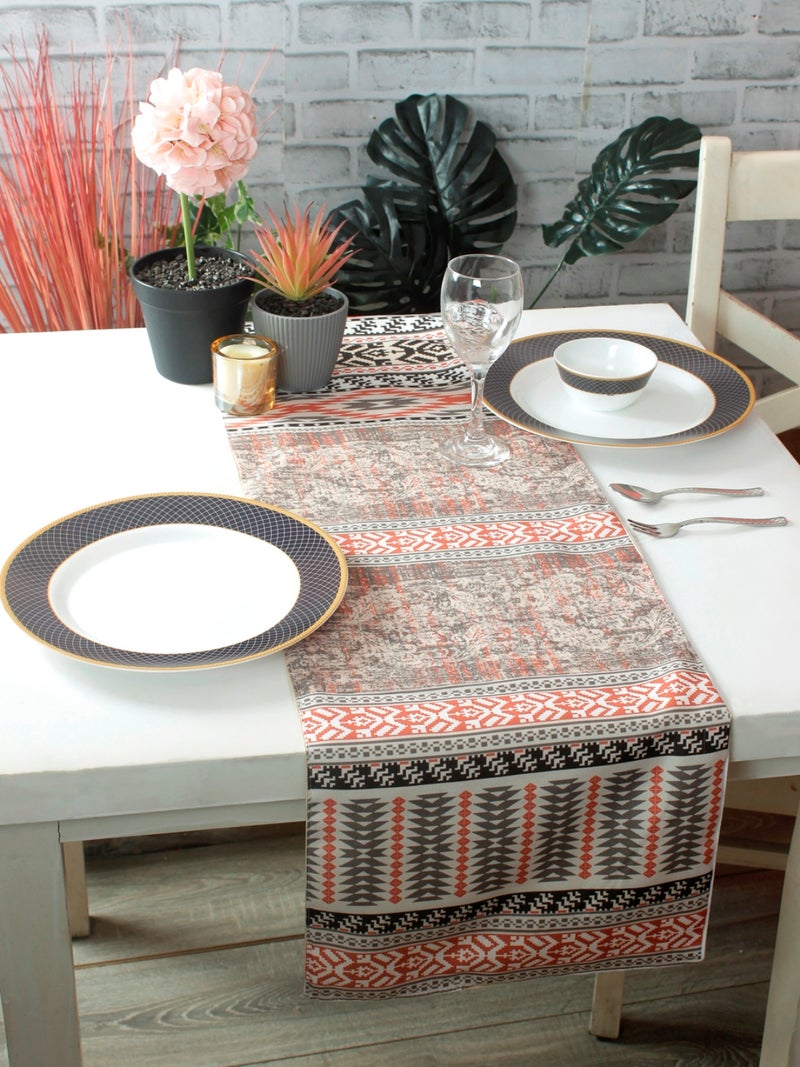 Multicolor Polyester Ethnic Motifs Table Runner